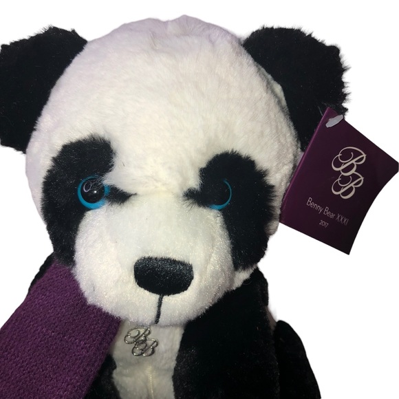 Ben Bridge Bear; NWT Teddy Bear Soft Plush w/Purple Scarf 10” Stuffed Animal - Picture 2 of 9